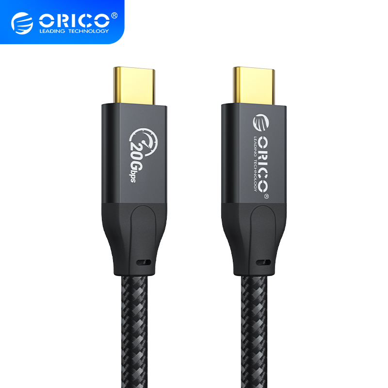კაბელი USB-C3.2 Gen2*2 high-speed data cable ORICO-CM32-05-BK-BP 0.5m | PD100W Max | 20V Max | 5A Max |  20Gbps transmission rate, 4K@60Hz