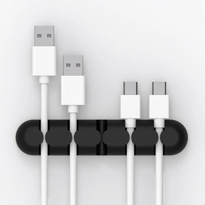 კაბელის ორგანაიზერი ORICO-CBS5-BK Self-adhesive cable holder - Organize up to 5 cables of 5mm thick - 3M - black |  96 x 20mm x 12mm | silicone