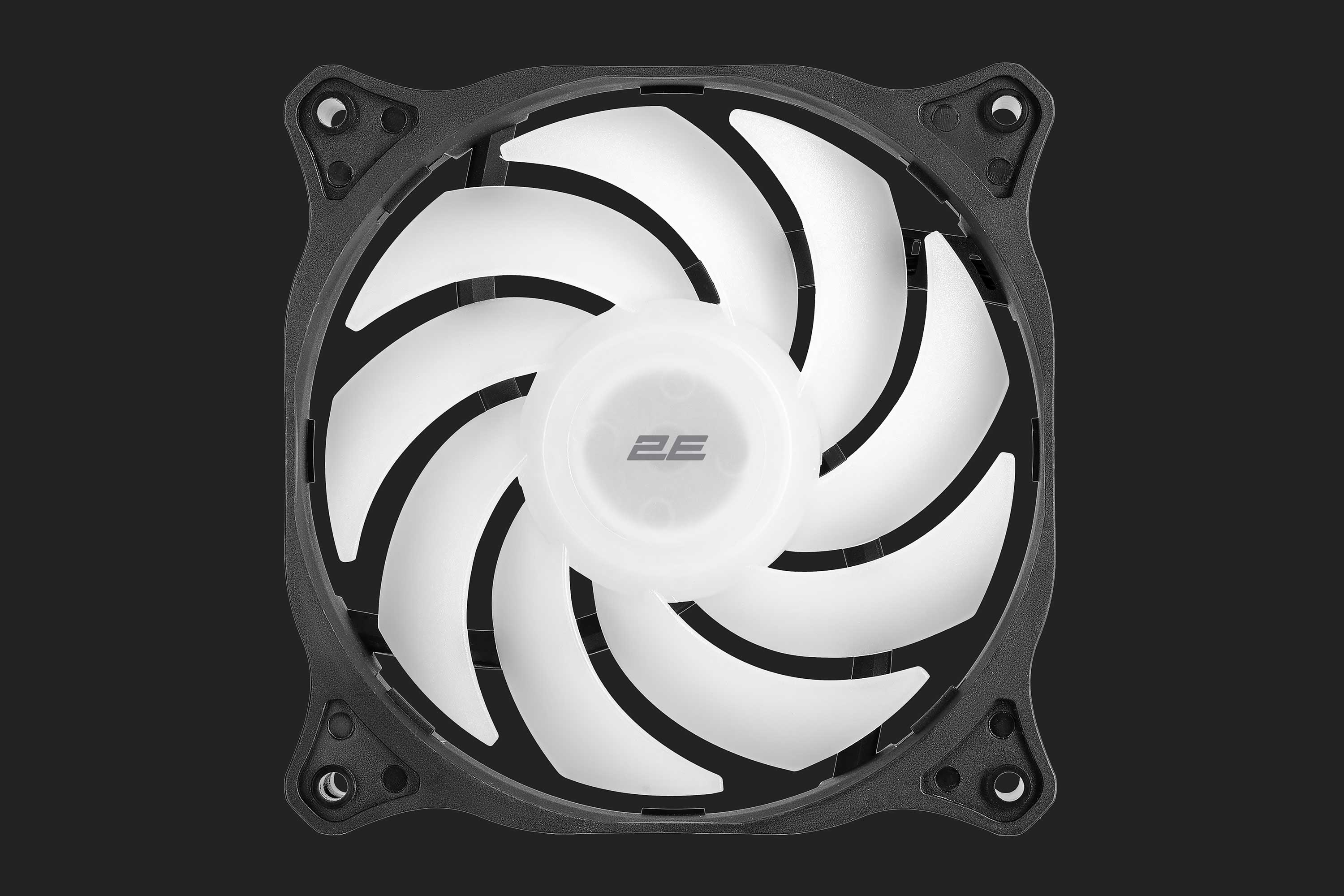 ქულერი 2E Gaming Case fan F120-ARGB, 120mm, 1200rpm, 3pin, 3pin+5VAura, 24dBa 2E-F120-ARGB