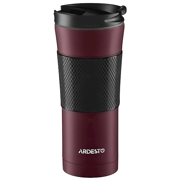  თერმო ჭიქა  Ardesto Travel mug To Go, 450ml, stainless steel, red