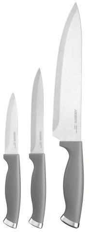 დანების ნაკრები  Ardesto Knives Set Gemini Gourmet, 3pcs, stainless steel, plastic, grey