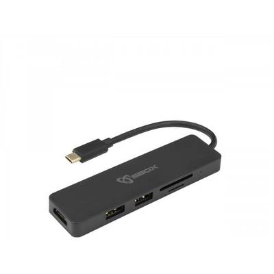 ადაპტერი SBOX USB TYPE-C->HDMI/USB-3.0/SD+TF - 5u1 - TCA-51