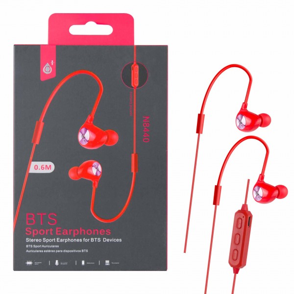 Bluetooth ყურსასმენი მიკროფონით, წითელი, N8440 red 2300083 N8440 red 2300083