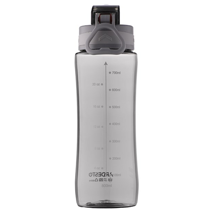 წყლის ბოთლი  Ardesto Bottle Purity, 800ml, plastic, grey
