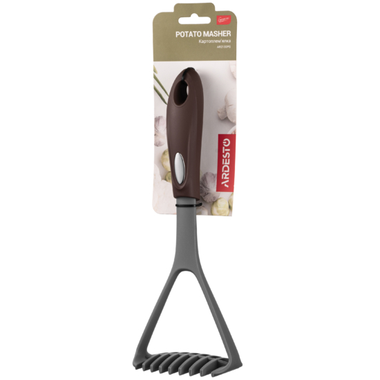 კარტოფილის საჭყლეტი Ardesto Potato masher Gemini, 32.5cm, nylon, grey-brown(AR2130PG)