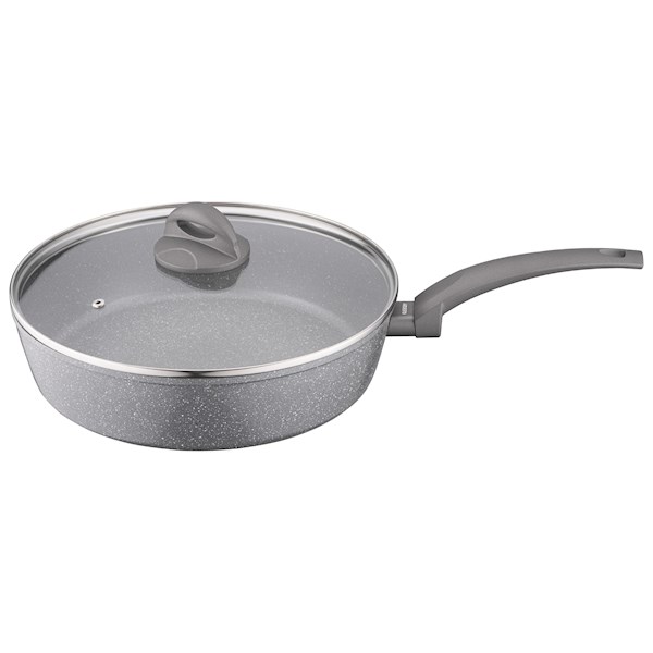  ტაფა Ardesto Deep Fry pan with lid Gemini Gourmet Apulia, 28cm, aluminium, gray