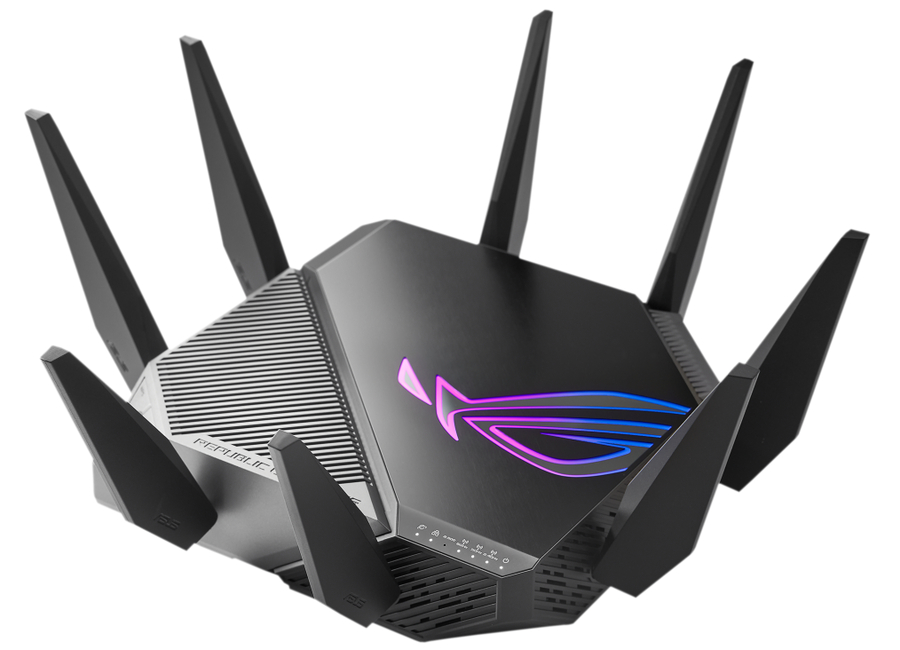 როუტერი   Asus/ ROG Rapture GT-AXE11000 Tri-band WiFi 6E (802.11ax) gaming router, new 6GHz band, 2.5G WAN/LAN port, PS5 compatible, WAN aggregation, VPN Fusion, Trip
