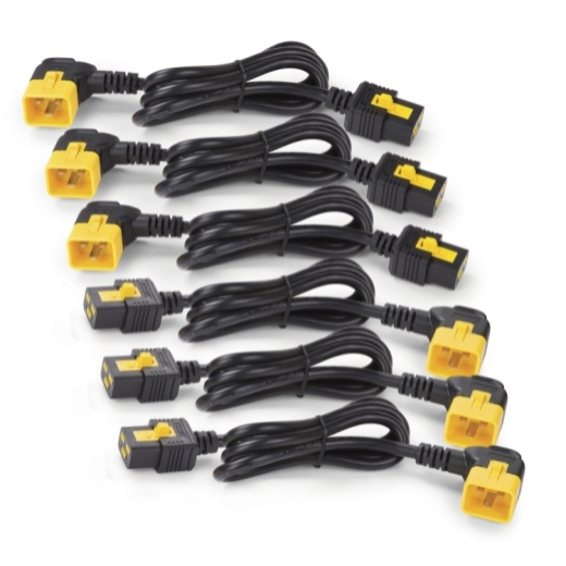 ორიგინალი APC  დენის კაბელი Power Cord Kit (6 ea), Locking, C19 to C20, 0.6m AP8712S ( 6 ცალი )
