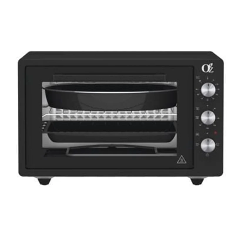 ღუმელი  OZ4232AA  BLACK  /  42 Lt, Midi Oven / 1 Square Tray + 1 Round Tray + Wire Grid