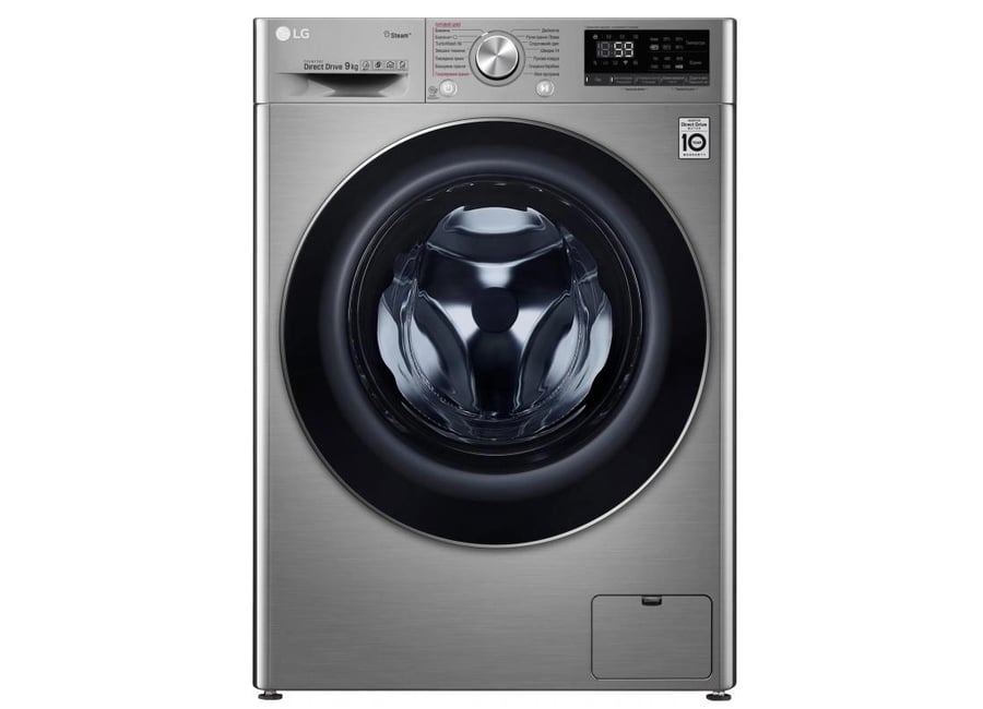 სარეცხი მანქანა  LG  F4V5VYL2P.APTPMER  -9 KG, 1400 RPM, 85X56X60, INVERTER, ARTIFICIAL INT,STEAM, Platinum