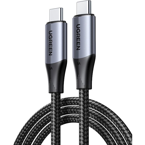 ვიდეო კაბელი UGREEN US355 (80150), 4K Video Cable , 240W Type-c To Type-c USB C To USB C 3.2 Gen 2 Cable, 1m, Black