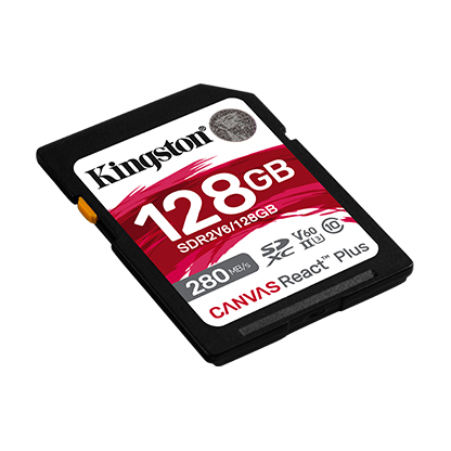 ფლეშ მეხსიერების ბარათი ბარათი  Memory card 128Gb SD Kingston Canvas React Plus (SDR2V6/128GB) Memory card 128Gb SD Kingston Canvas React Plus (SDR2V6/128GB) ID: 670281  Bestseller Memory card 128Gb SD Kingston Canvas React Plus (SDR2V6/128GB) memory card, SDXC, 128 GB, reading: 280 MB/s, writing: 100Mbps, interface: UHS-II (SD 4.0), speed class: U3, C10, V60