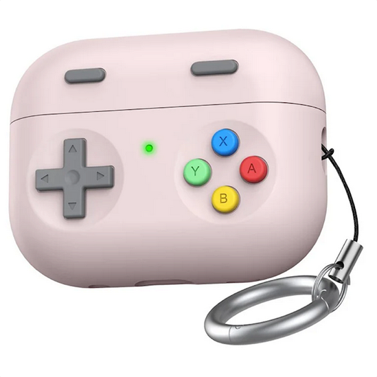 ყურსასმენის ქეისი Mobile Accessory Other/ AHASTYLE PT-DD04 For Apple AirPods Pro 2 Game Console Design Split Silicone Protective Cover Earphone Case - Pink