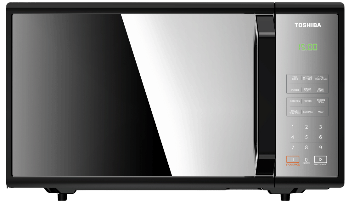მიკროტალღური TOSHIBA  MM-EG24P(BM) (Crispy Grill Cooking ; Easy Defrost ; 10 Power Level ; 6 Auto Menu)