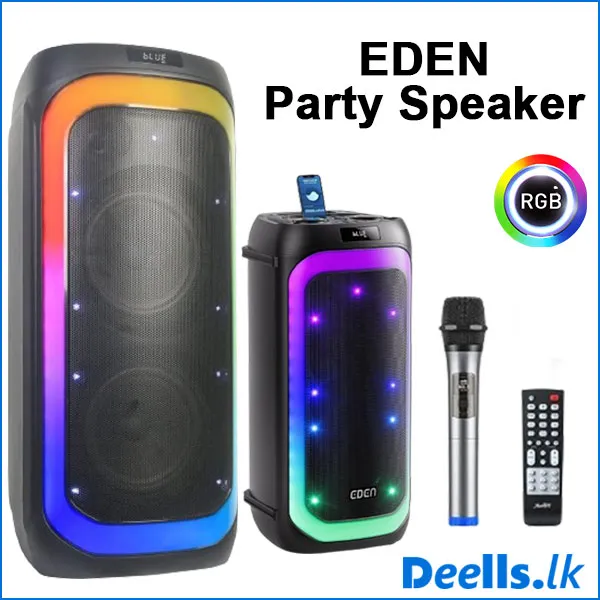 უკაბელო დინამიკი Eden ED-639 Dual 6.5 Inch Portable LED Light Bluetooth Subwoofer Wireless Speaker | Portable Player, Mobile Phone, Computer, Stage/DJ, Home Theatre System, Radio, TV, Karaoke