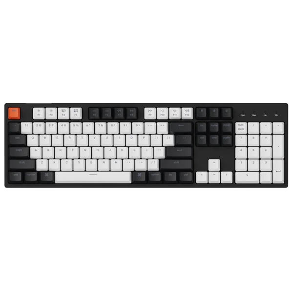 კლავიატურა Keychron C2 104Key, Gateron G Pro Blue, Hot-Swap, USB-A, EN/UKR, White Led, Black C2G2_KEYCHRON