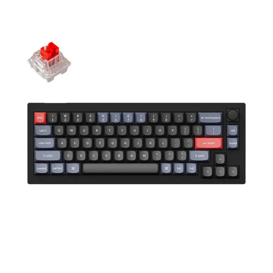 კლავიატურა Keychron V2 68 Key QMK Keychron K PRO Red Hot-Swap RGB Knob Carbon Black V2D1_KEYCHRON