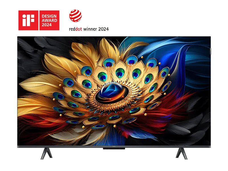 ტელევიზორი TCL QLED TV 43"(109cm)/ 43C655 (2024) 4K Google TV HDR10+  Dolby Atmos BT5.2 Wi-Fi 2.4+5GHz DVB-T/T2/C/S/S2 2x15W HDMI1.4/HDMI2.0&HDMI2.1,HDCP1.4 200x100