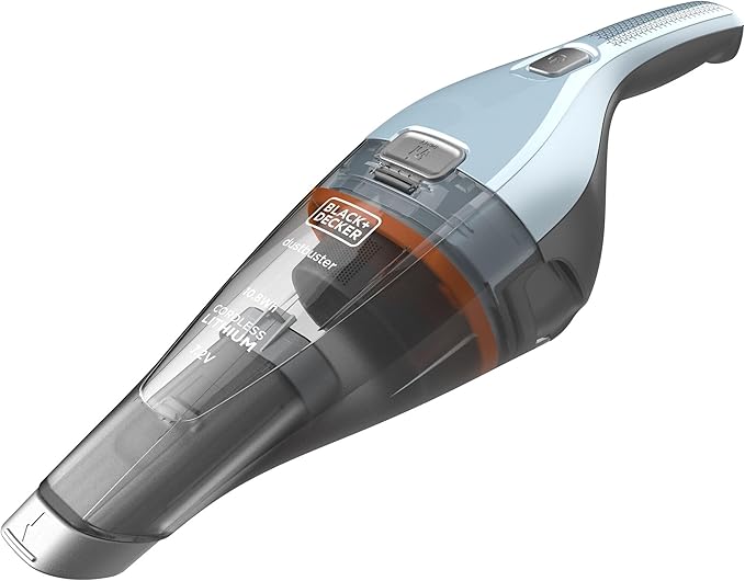მტვერსასრურტი Black & Decker NVC215W-QW, Battery Handheld Vacuum Cleaner Dustbuster, Sky Blue, 385 ml