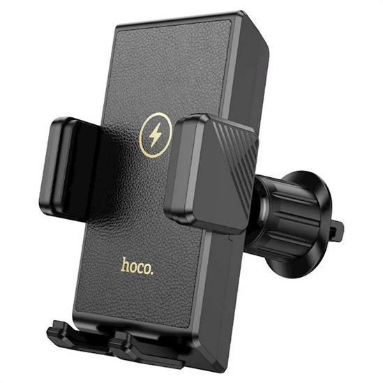 ტელეფონის სამაგრი მანქანისთვის HOCO HW21 Precious wireless fast charging car holder(air outlet) Black