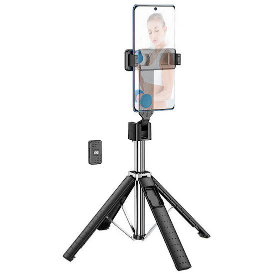 სელფის ჯოხი Hoco K18 Wave four-leg live broadcast holder black