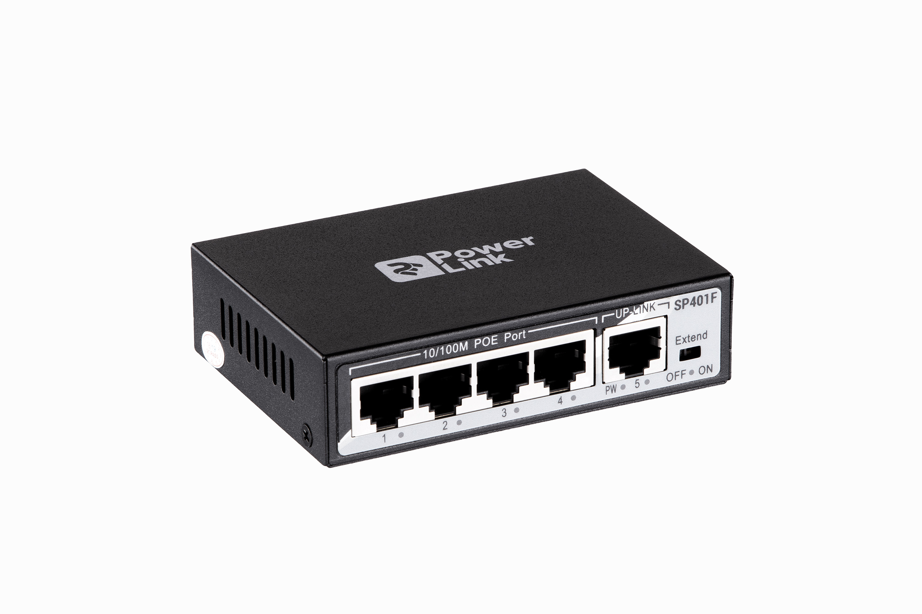 სვიჩი 2E PowerLink Switch SP401F 5xFE (4xPoE, 1xUplink), 55W, Unmanaged 2E-SP401F-2