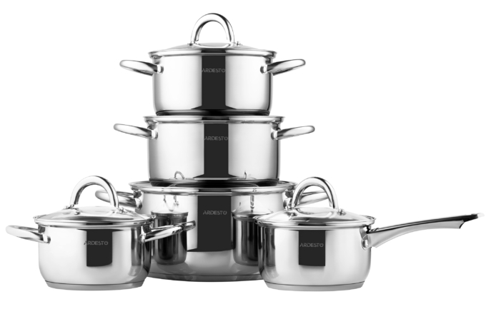 ქვაბი Ardesto Cookware set Gemini Gourmet Andria, 10pcs, stainless steel