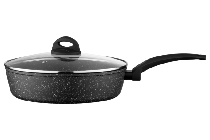 ტაფა Ardesto Deep Fry pan with lid Gemini Gourmet Viareggio, 28cm, aluminium, black