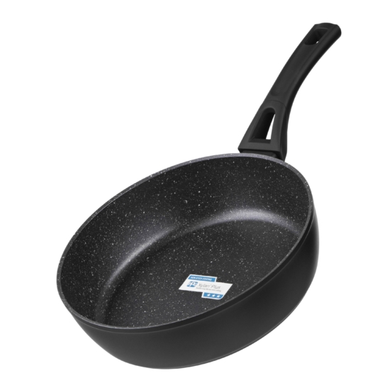 Ardesto Deep Fry pan with lid Gemini Livorno, 26cm, aluminium, black