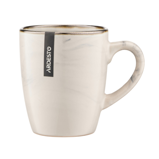 ჭიქა Ardesto Mug Marmo, 360ml, ceramics, beige