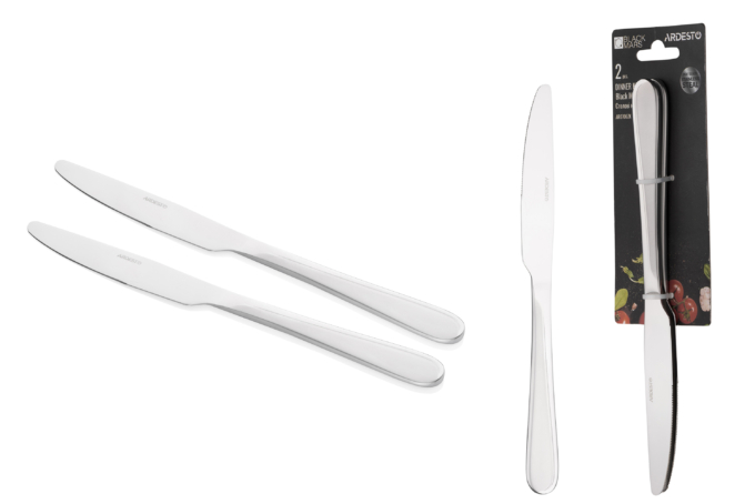 სამზარეულოს დანა  სამზარეულო Table knives set Black Mars Zenith, 2pcs, stainless steel