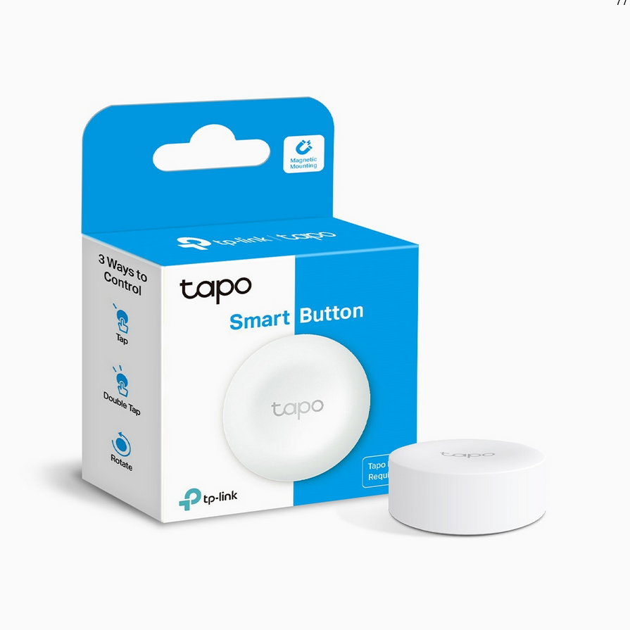 მართვის ღილაკი TP-Link Tapo S200B Smart Button-Smart Actions, Customized Actions, One-Click Alarm, Control From Multiple Locations, Tapo Hub Required – Tapo H100 or Tapo H200(sold separately).