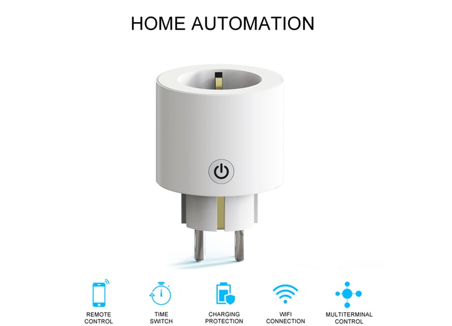 Moes WP-X-EU16M-WH-MS Wi-Fi ჭკვიანი როზეტი 16A ენერგო მონიტორინგის ფუნქციით Wi-Fi