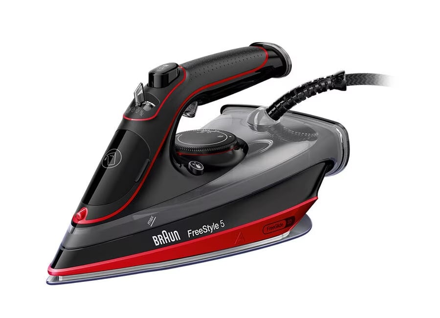 ორთქლის უთო Braun SI5057RD, 2700W, 300ML, Steam Iron, Black/Red