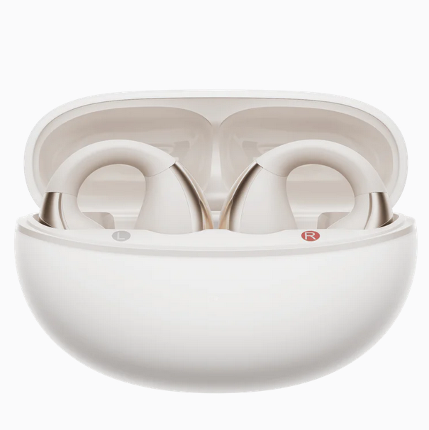 უსადენო Bluetooth ყურსასმენი  Wireless Headphone QCY Crossky C30 White Open-Ear Clip Earbuds ,25 Hours of Playtime Bluetooth 5.4, 4-Mic ENC Calls, 10.8mm Driver, T33