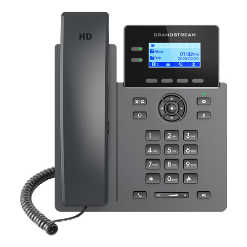 IP ტელეფონი Grandstream GRP2602G, Carrier-Grade IP Phones, 2 lines, 4 SIP accounts, Dual 10/100/1000 Mbsps Ethernet ports, PoE, HD audio (With PSU)