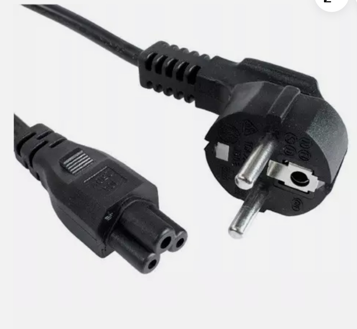 ნოუთბუქის კვების კაბელი  Power cable,Schuko power plug/IEC 3-pin male,1.2M PC6068