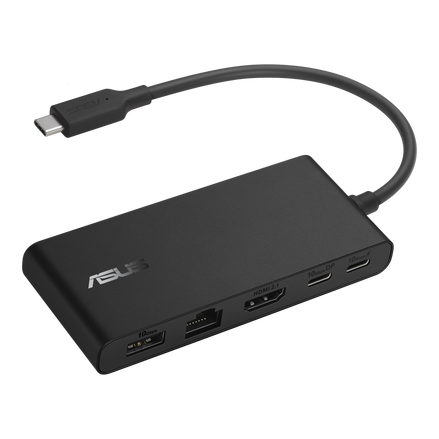დოკ სადგური  ASUS compact 5-in-1 docking station with both HDMI 2.1 and USB-C® built in  | Supports 100W power delivery of USB-C2 and 10.5 W output of USB-A | USB-A and USB-C® support fast data transfers of up to 10 Gbps (90XB094N-BDS000)