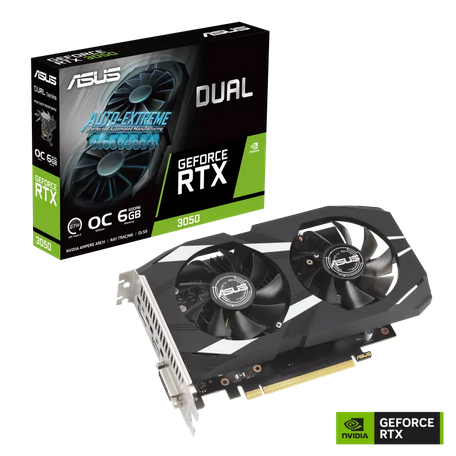 ვიდეო ბარათი ASUS Dual GeForce RTX™ 3050 OC Edition 6GB GDDR6 with two powerful fans (90YV0K60-M0NA00)