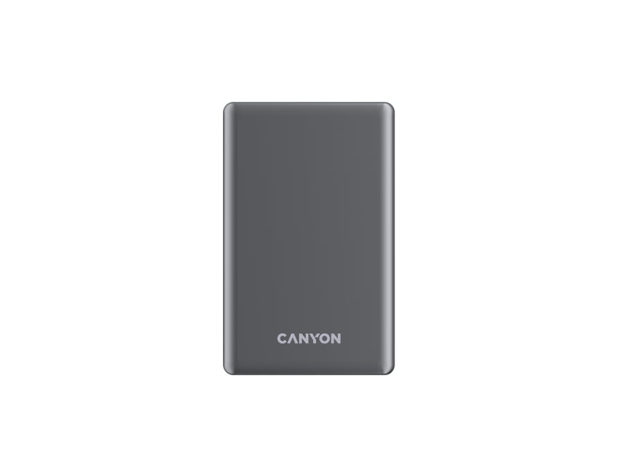 უსადენო დამტენი Power Bank/ Canyon OnCharge 510 slim Magsafe 10000 mAh PD20W Dark Grey  (CNS-CPB510DG)