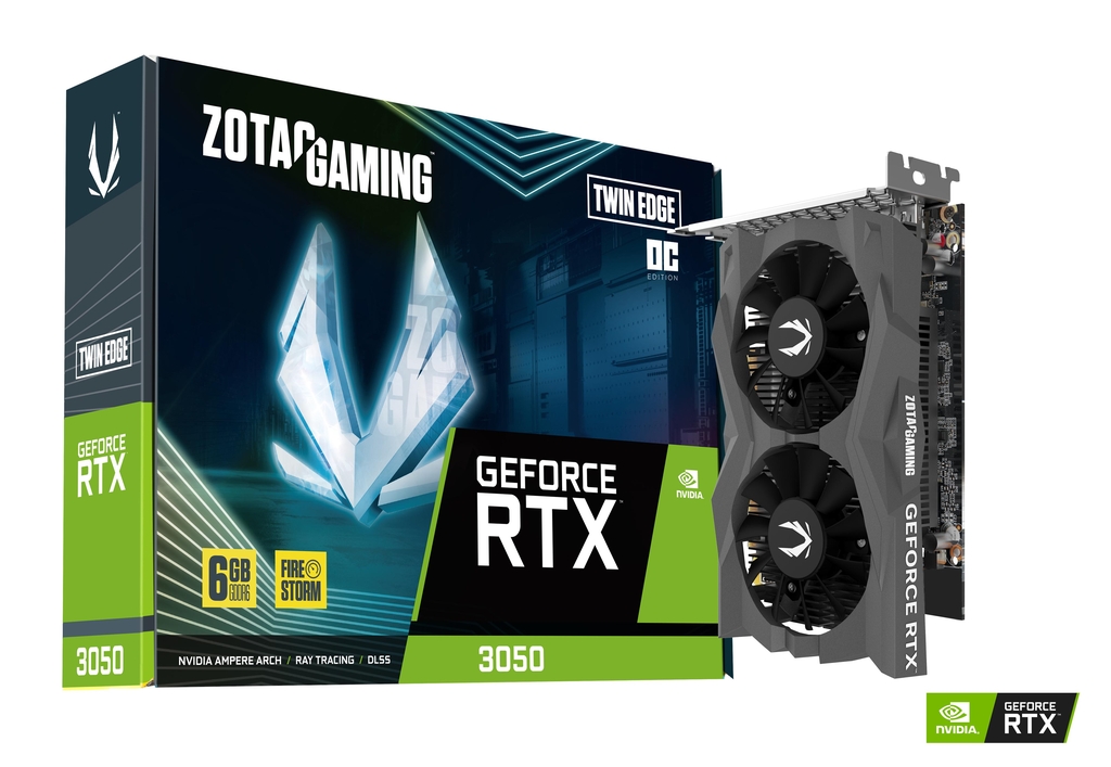 ვიდეო ბარათი ZOTAC Graphic Adapter GeForce RTX 3050 6GB GDDR6 Twin Edge OC ZT-A30510H-10L