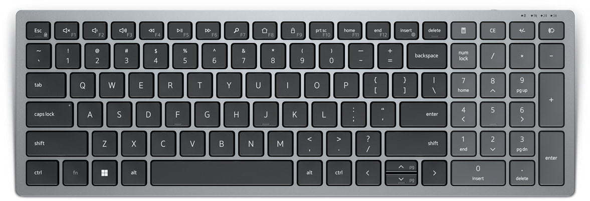 კლავიატურა Dell Compact Multi-Device Wireless Keyboard - KB740 - Russian (QWERTY) 580-AKOZ