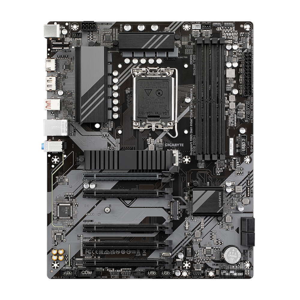 დედადაფა Gigabyte B760 DS3H DDR5 ATX, socket LGA 1700, chipset Intel B760, 4xDDR5, PCI-E 4.0, 2xM.2, LAN: 1 Gbps, HDMI, DisplayPort. USB Type-C® port, with USB 3.2 Gen 2x2