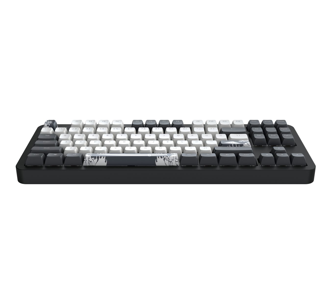 კლავიატურა Dark Project ALU87B Bushido, Wired, RGB, USB-C, Gaming Keyboard, Black/White