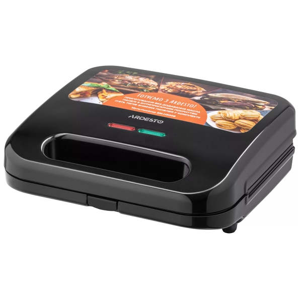 ტოსტერი - Ardesto Multi-maker, 700W, set-5 plates, device body-plastic, black
