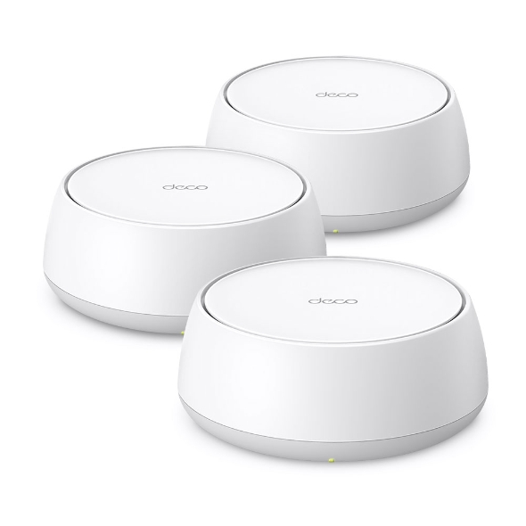WiFi სისტემა TP-link Deco BE25 | BE3600 Whole Home Mesh WiFi 7 System | 3.6 Gbps Dual-Band WiFi – 2882 Mbps (5 GHz) + 688 Mbps (2.4 GHz) | 2× 2.5 Gbps ports | OpenVPN, PPTP, L2TP/IPSec VPN