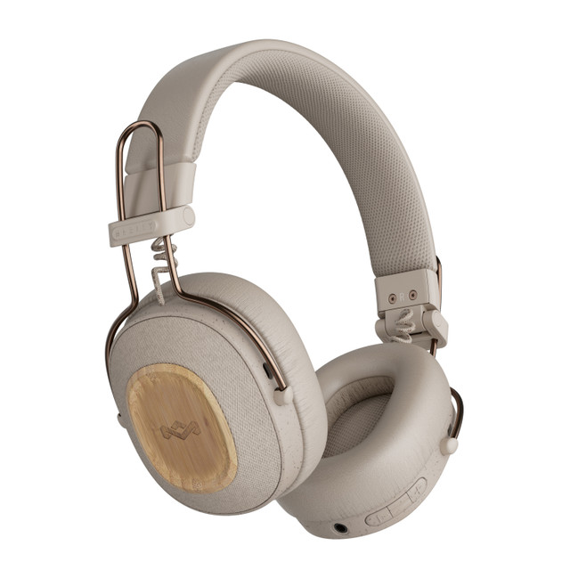ყურსასმენი House of Marley Positive Vibration Riddim EM-JH135 Cream (EM-JH135-CE) | Extra-long, up to 50-hour playtime | Bluetooth® 5.3 connectivity | USB-C quick charging and AUX cable included