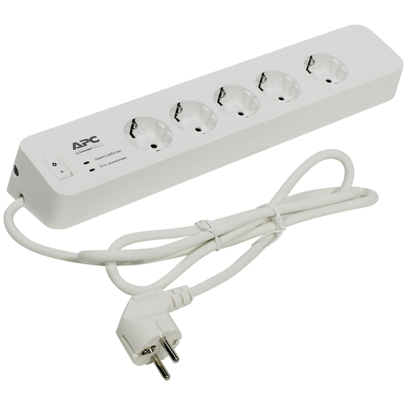 დენის დმგრძელებელი APC Essential SurgeArrest 5-Outlet 230V Surge Protector (PM5-RS) | 1.8 m, 5 x Schuko CEE 7, 10 A, 2300 W
