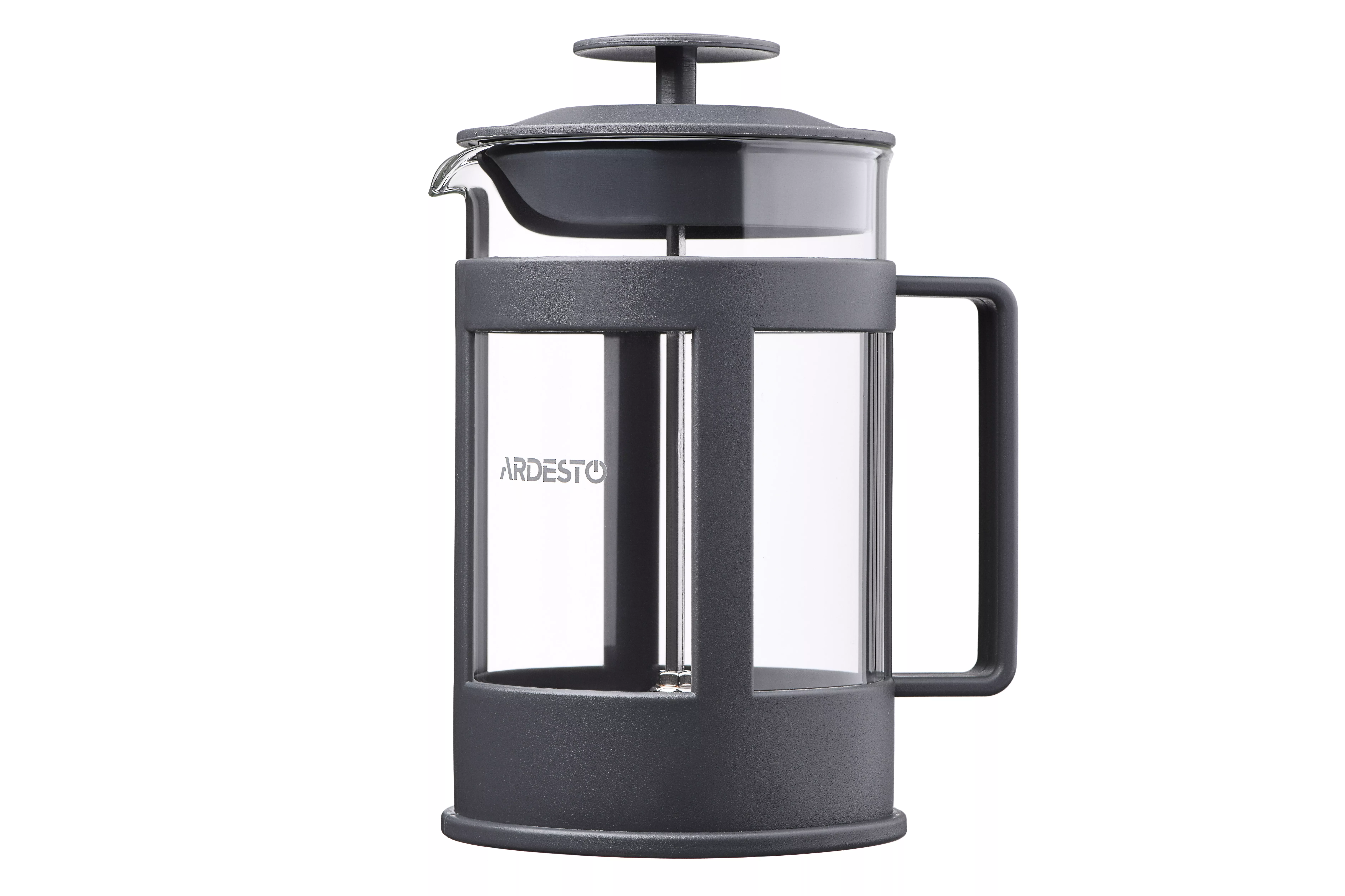 ჩაის დასაყენებელი ARDESTO French press  Fresh, 800 ml, grey, plastic, glass (AR1008GF)  -20…+230 °C
