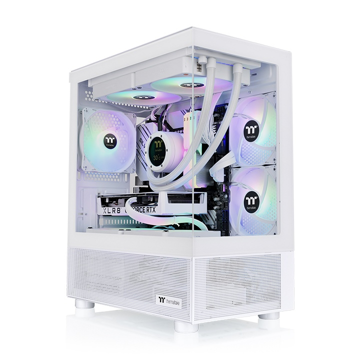 კომპიუტერის ქეისი ThermalTake View 170 TG ARGB Snow Micro Chassis (CA-1Z4-00M6WN-00) ” (Mini ITX),  (Micro ATX) ; CPU cooler max height: 160mmVGA max length: 340mmPSU max length: 180mm; 120 x 120 x 25 mm ARGB Lite fan (1000rpm, 22.3 dBA) x 1 ; 120 x 120 x 25 mm ARGB Lite fan (1000rpm, 22.3 dBA) x 2